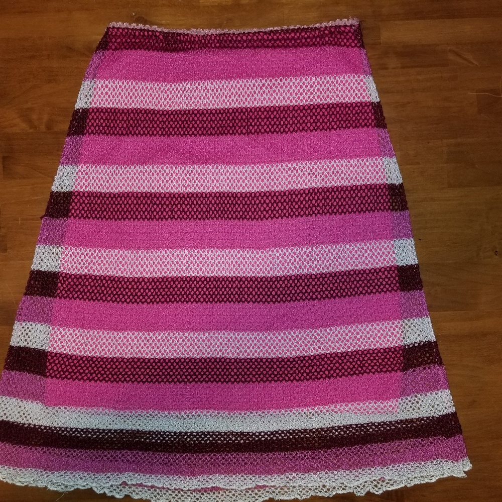 Crochet Valentine's Day Pink Red Skirt